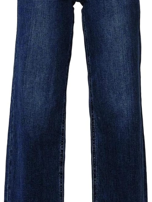 Astylish Women's High Waisted Wide Leg Straight Jeans