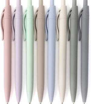 8-Pack Black Retractable Pens
