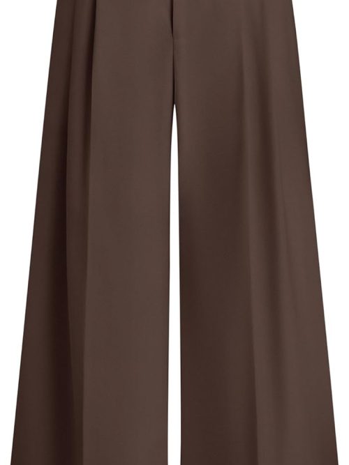 Womens Spring Wide Leg Palazzo Pants 2026 Trendy Loose Button High Waist Pleated Work Business Casual Trousers