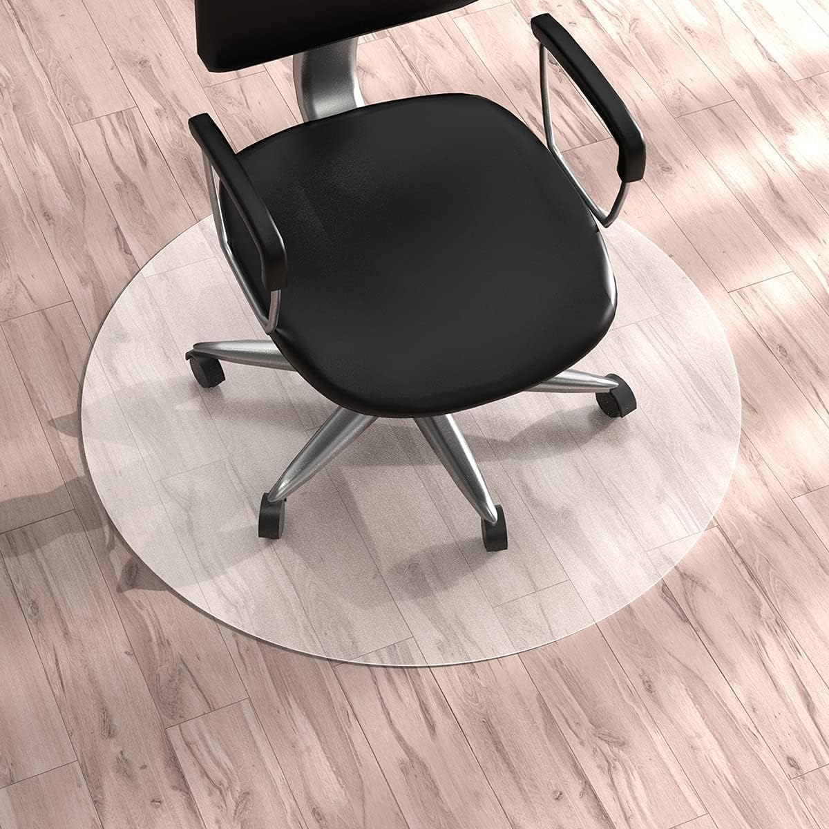 36" Round Transparent Hard Floor Chair Mat