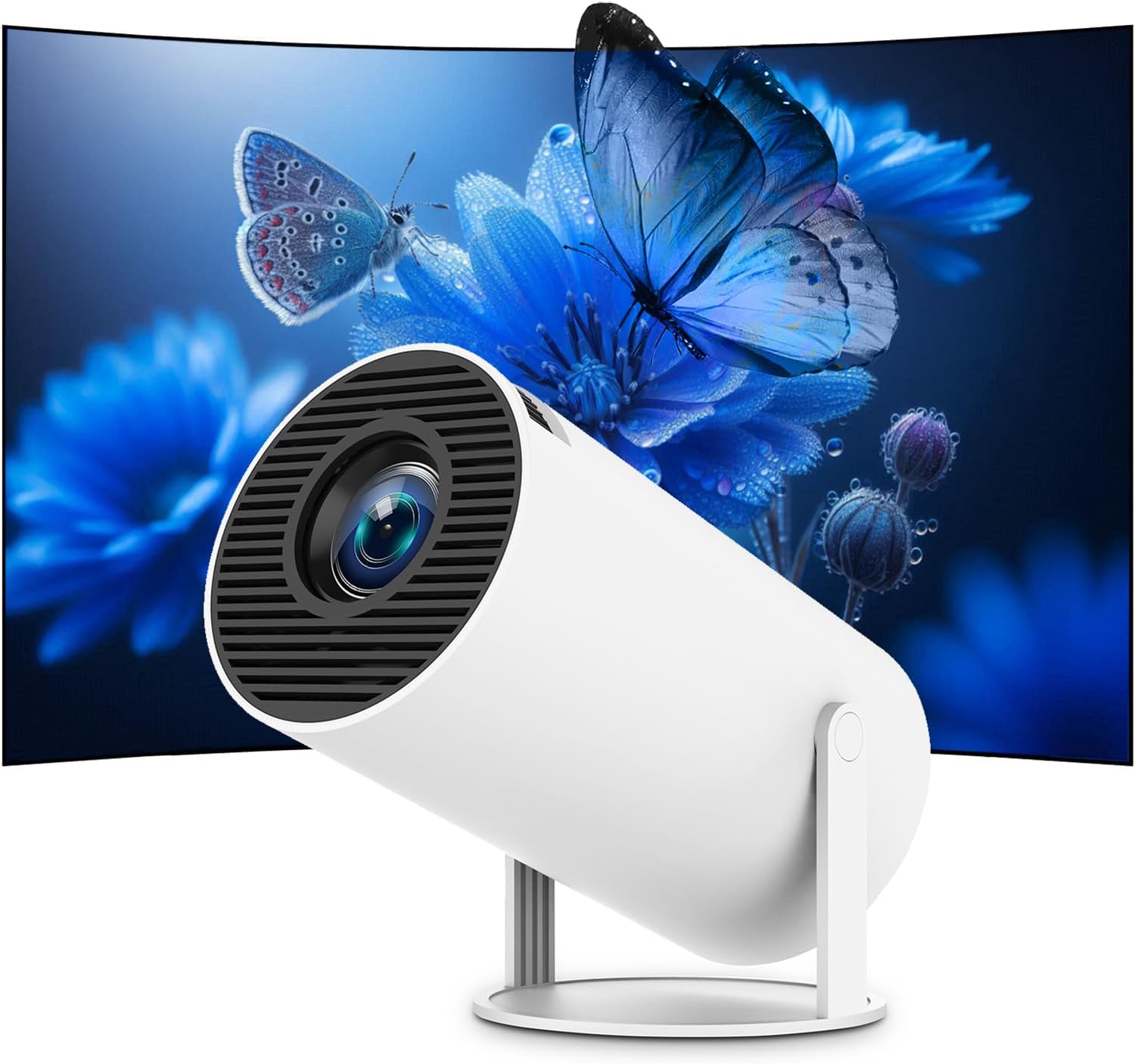 Mini 4K Projector WiFi6 BT5.2 Auto Keystone 180掳