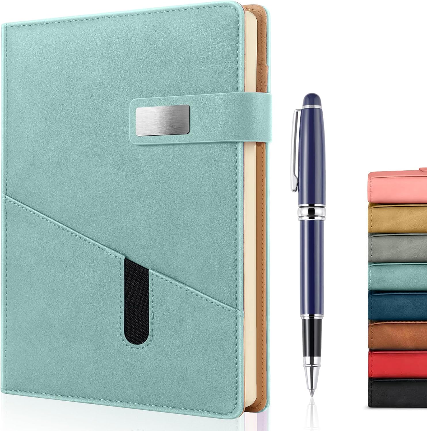 A5 Refillable Leather Journal Pen Set