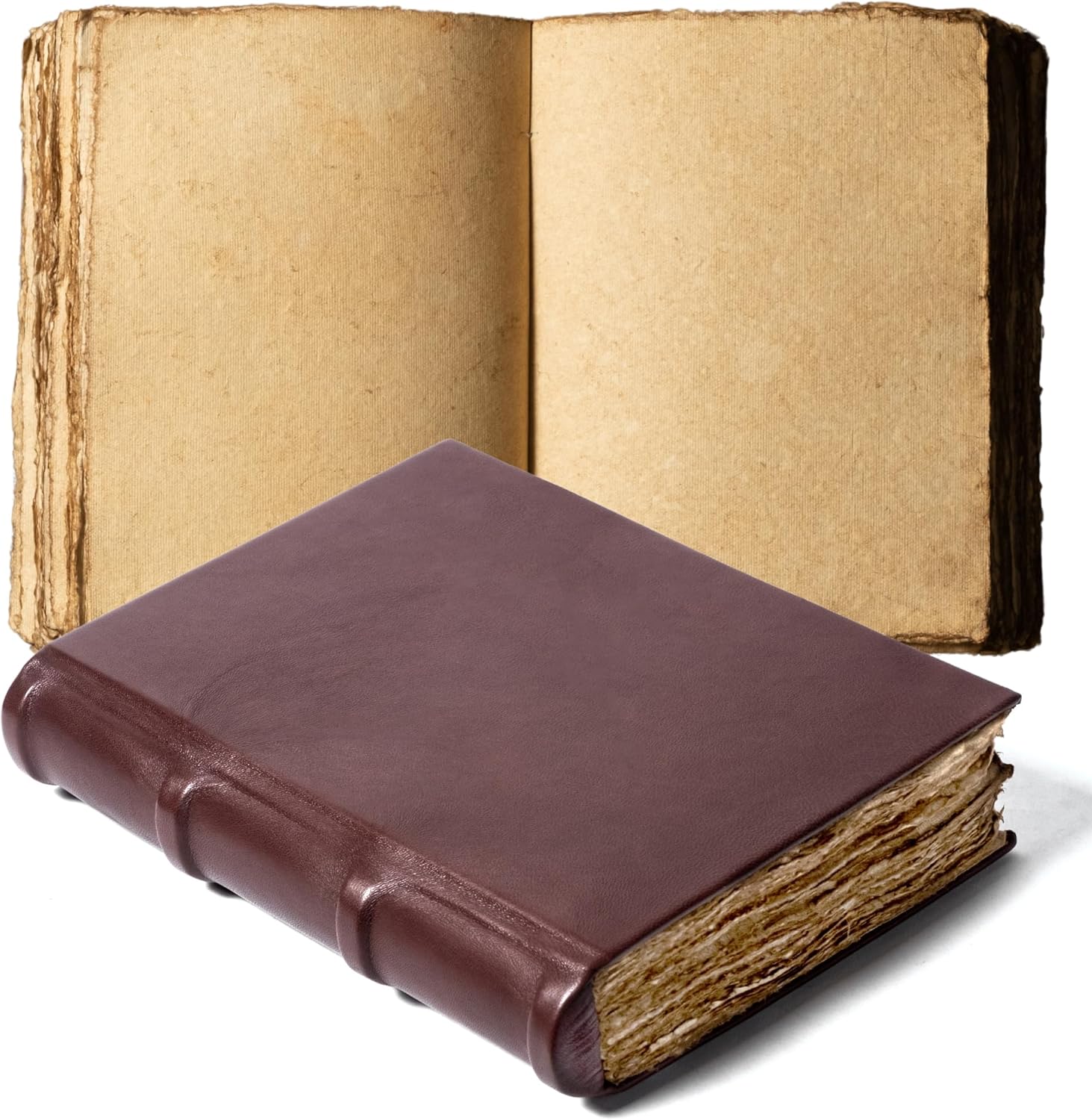Hardcover Leather Journal Deckle Edge