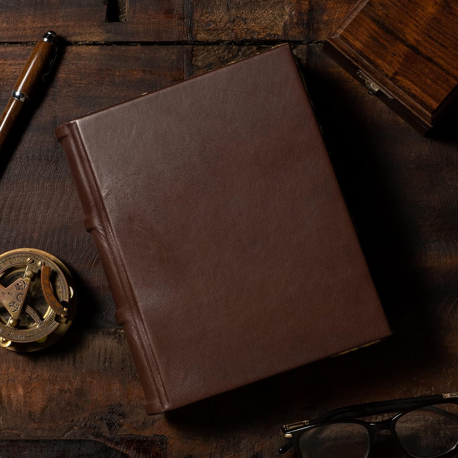 Hardcover Leather Journal Deckle Edge - Image 2